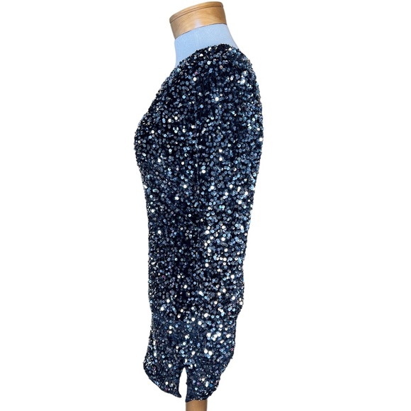 Stunner of Australia Women’s Velvet & Sequin 1 Shoulder Bodycon Mini Dre… - Picture 9 of 11